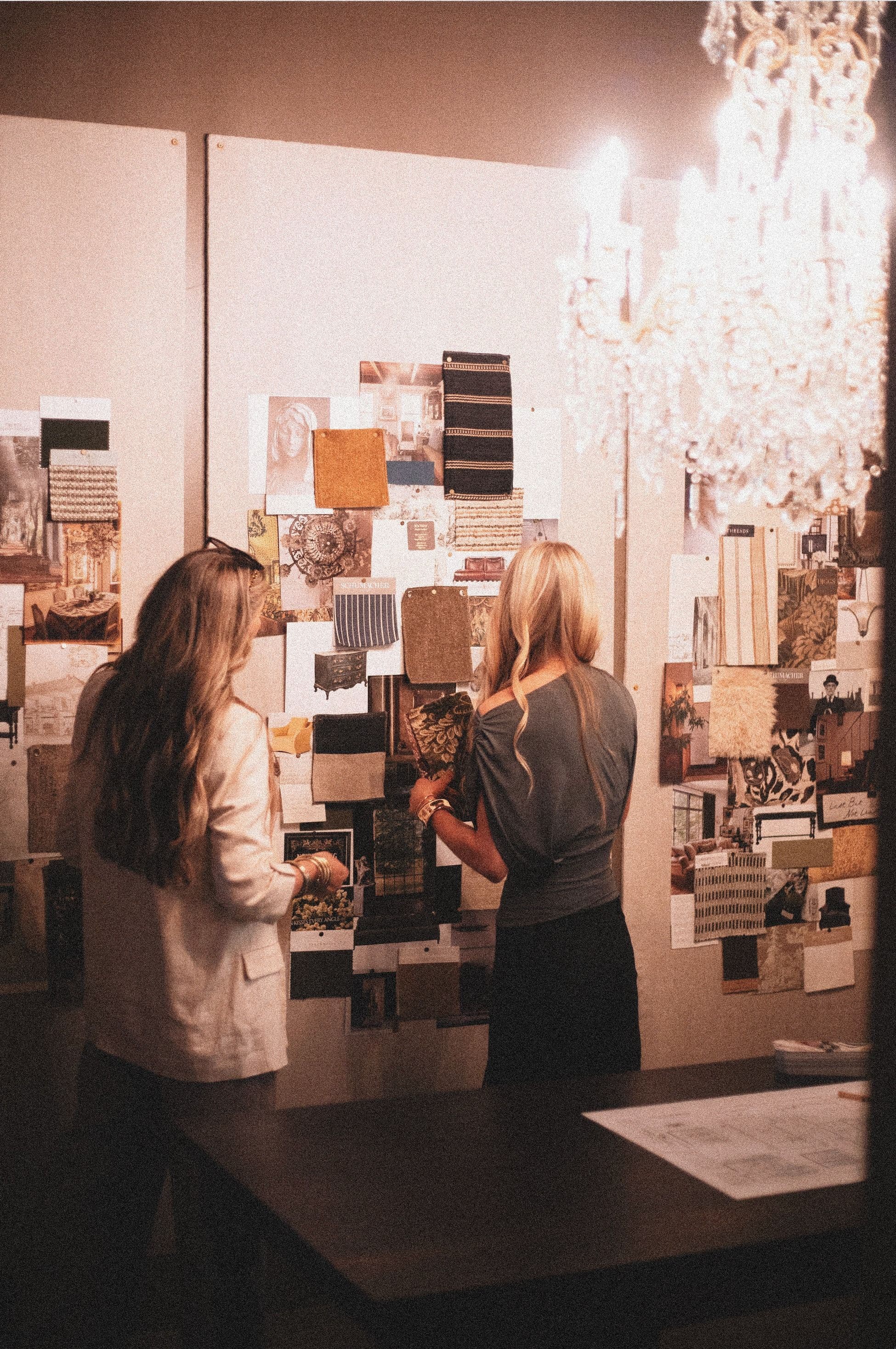 Designers developing a visual mood board